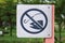 No fishing allowed sign