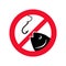 No Fishing area sign - prohibition emblem