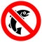 No fishing forbidden sign, modern round sticker, vector illustration