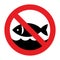 No fishing sign. No fishing allowed sign