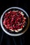 No flour chocolate cake with cream and berries