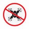 No flying drones sign symbol label