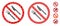 No food Mosaic Icon of Abrupt Elements