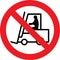 No forklift sign