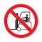 No forklift sign illustration