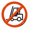 No forklift truck sign