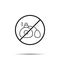 No fragrance icon. Simple thin line, outline vector of beauty ban, prohibition, forbiddance icons for ui and ux, website or mobile