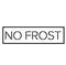 NO FROST black stamp on white