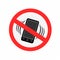No gadget smartphone sign icon