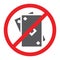 No gambling glyph icon, prohibited and forbidden, no playing cards sign, vector graphics, a solid pattern on a white