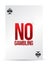 No gambling playing card