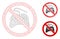 No Gamepad Vector Mesh Network Model and Triangle Mosaic Icon