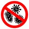 No germs vector sign