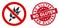 No Gluten Icon with Textured No Gluten Stamp