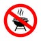 No grill vector sign