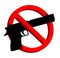 No guns allowed prohibition signs vector eps10