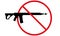 No guns fire allowed sign No weapon fire allowed symbol