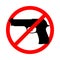 No guns. Prohibition sign