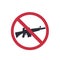 No guns sign with automatic rifle, vector sticker