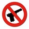 No Guns or Weapons sign