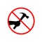 No hammer icon. Forbidden hammer icon. No tools vector sign. Prohibited toolkit vector icon. Warning, caution, attention,