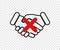 No handshake. Don`t touch icon. No handshake concept. No deal. Vector illustration