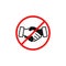 No handshake icon vector design