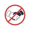 No handshake vector icon. Flat No handshake pictogram is isolated on a white background. Quarantine restriction rules