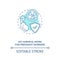 No harmful work for pregnant workers blue concept icon