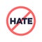 No hate speech sign