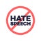 No hate speech sign