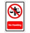 No Hawking Symbol Sign, Vector Illustration, Isolate On White Background Label .EPS10