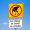 No head in sand allowed ostrich road sign 3d illustration