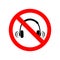 No headphones sign