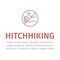No hitch hiking Vector illustration