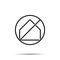 No home button icon. Simple thin line, outline vector of web ban, prohibition, embargo, interdict, forbiddance icons for ui and ux