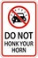 No Honking Sign Do Not Honk Your Horn