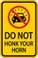 No Honking Sign Do Not Honk Your Horn