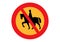 No horse riding sign