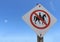 No horses allowed sign