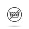 No hot icon. Simple thin line, outline vector of laundry ban, prohibition, forbiddance icons for ui and ux, website or mobile