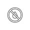 no humidity icon. Element of plumbering icon. Thin line icon for website design and development, app development. Premium icon