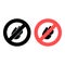 No humidity, two drops icon. Simple glyph, flat vector of weather ban, prohibition, embargo, interdict, forbiddance icons for ui