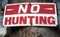 No hunting sign