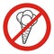 No ice-cream, sign vector illustration. Do not go with ice cream