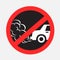 No idling turn engine off sign sticker