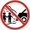 No idling, turn off engine. Prohibition Sign On White Background