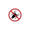 No insect sign vector icon