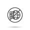 No internet, books icon. Simple thin line, outline vector of book ban, prohibition, forbiddance icons for ui and ux, website or