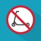 No kick scooter allowed icon